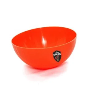 Orange bowl with Cavaliers logo.